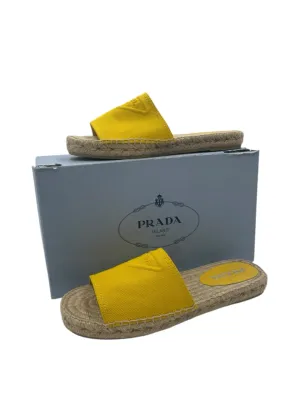 AS IS Prada Cloth Espadrille Slides sandals Women's Size 40 = US 10