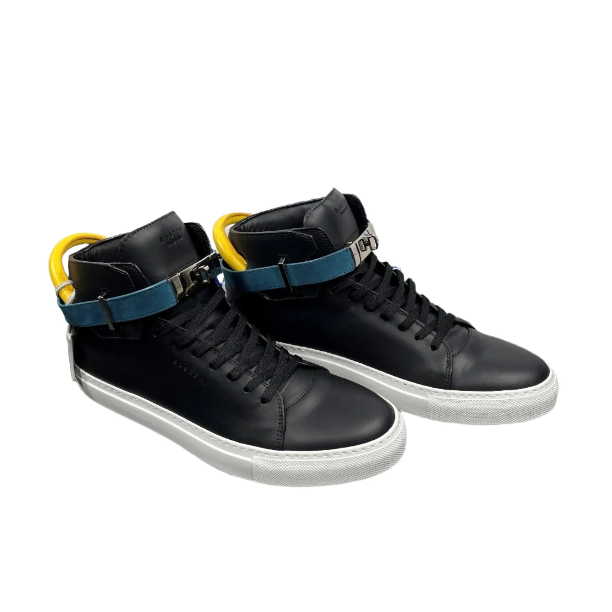 Buscemi Men's 100MM Black Trio High Top Leather Sneakers