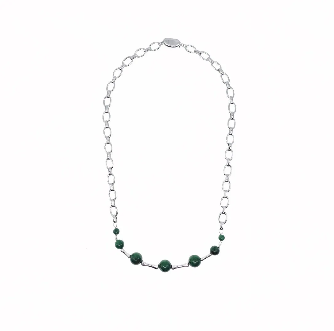 Elf Forest Jadeite Statement Necklace