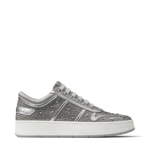 Jimmy Choo Hawaii Metallic Crystal Stud Low Top Sneakers