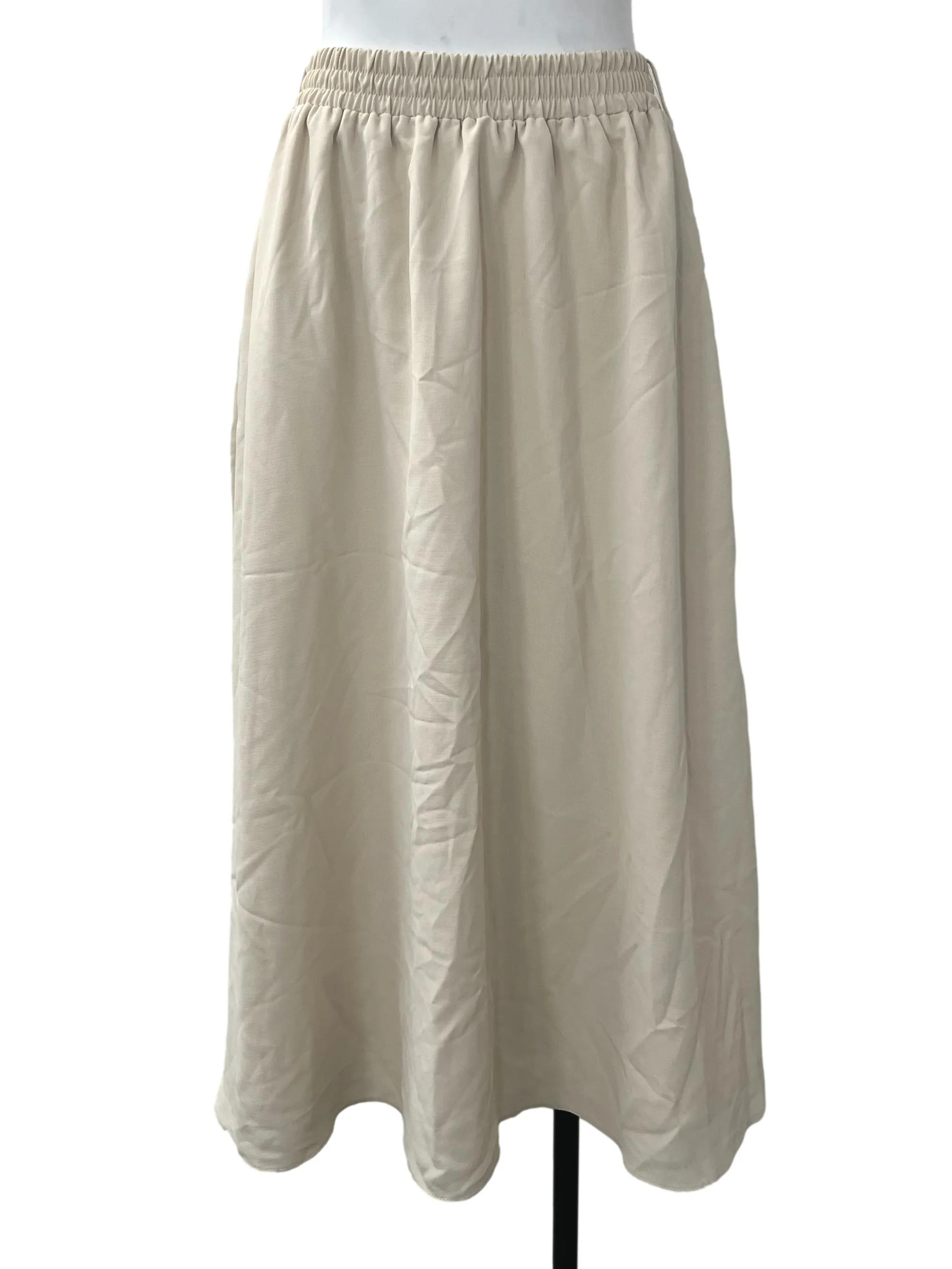 Light Cream Yelllow A Line Skirt