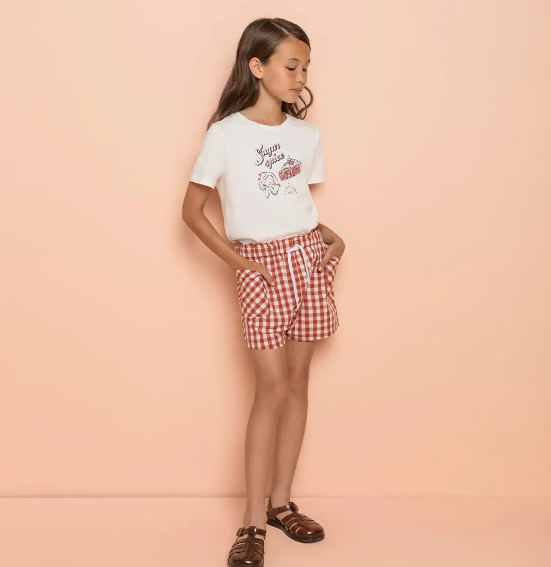 Miles the Label Gingham Poplin Short