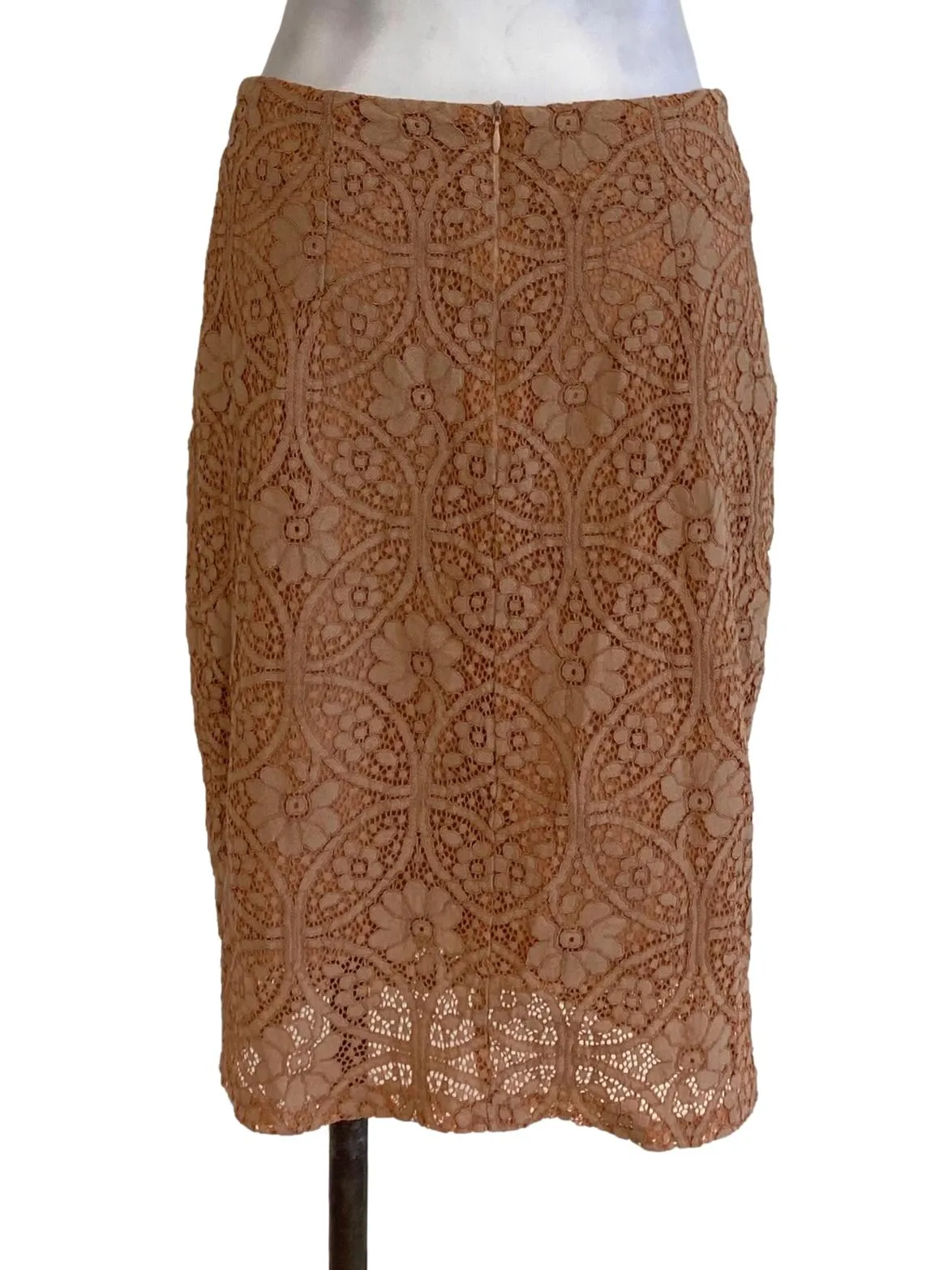 Orange Floral Laced Skirt