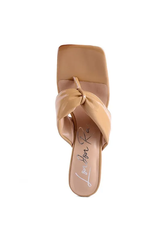 Phantom Ruched 3.5" High Heel Thong Sandals