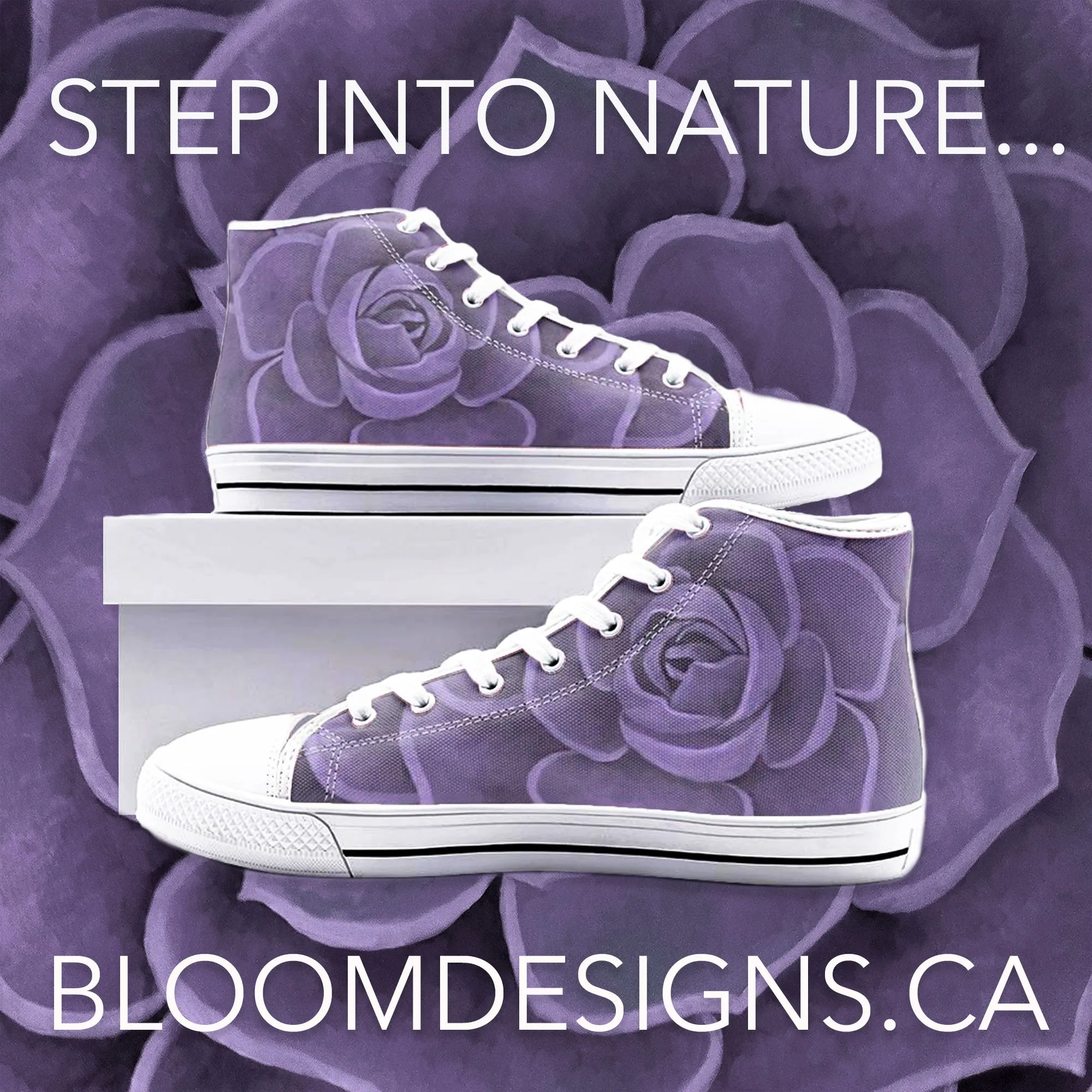 Purple Succulent High-top Sneakers