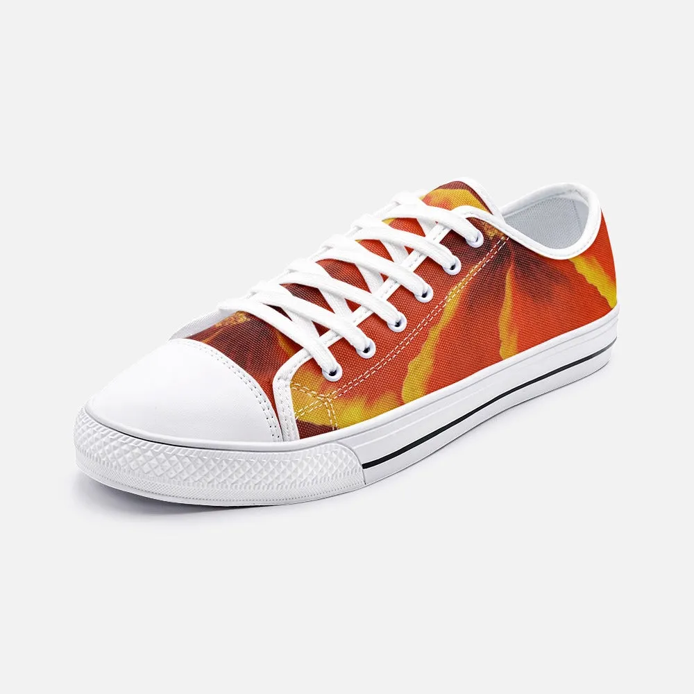 Red Hibiscus Low-top Sneakers