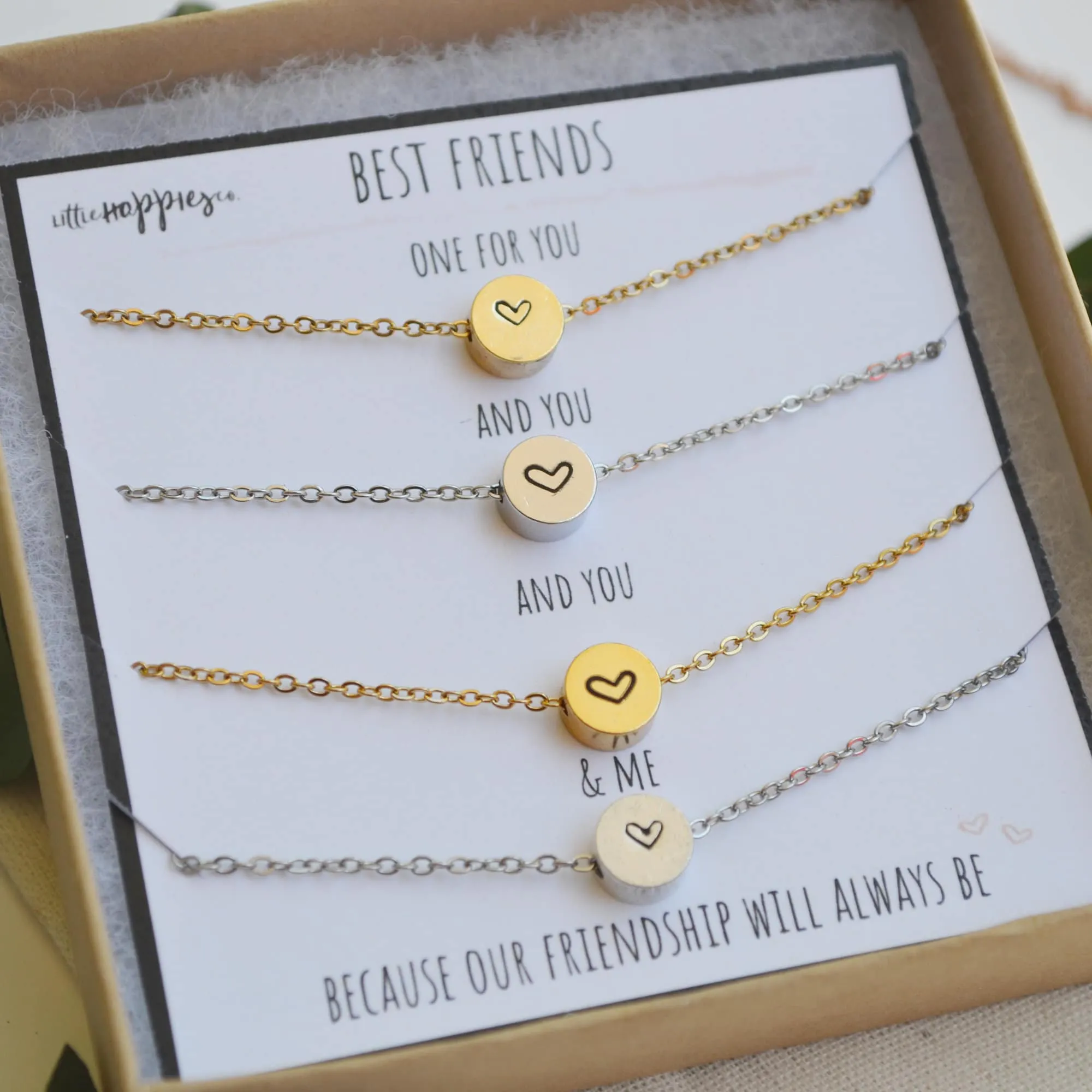 Set of 6 friend necklaces, Set of 6 necklaces, Gift Set of 6 necklaces, Friendship necklaces, Matching necklaces, Best friend jewelry, BFF