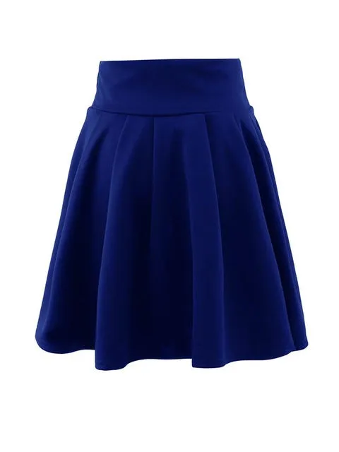 Spring Summer Short Skirts Womens Swing Tutu Skirt Bottoms Pleated Skirts Ladies Basic Solid Color Casual Mini Skater Skirt S-XL