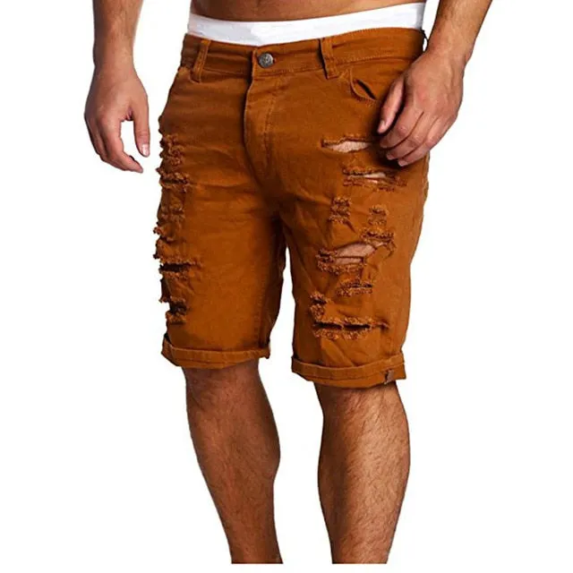 'Trinidad' Men's Ripped  Denim Shorts