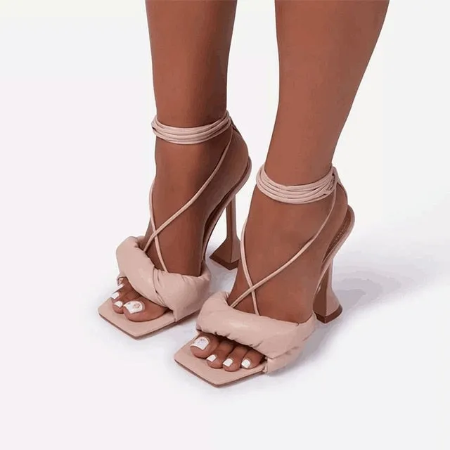 Women Sandals High Heels Bandage Buckle