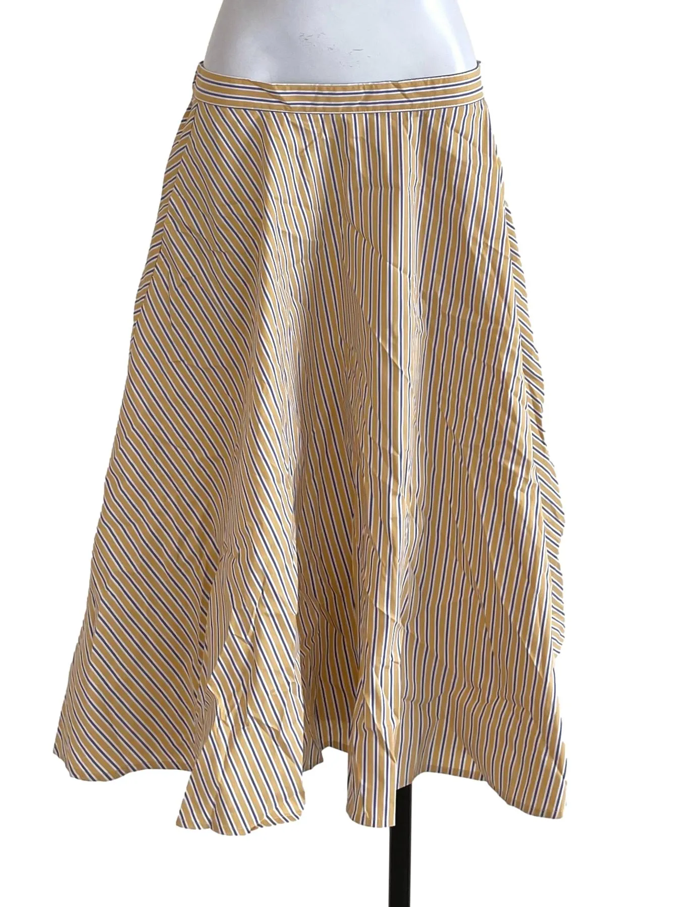 Yellow Stripes A-Line Skirt